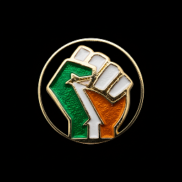 The Irish Raised Fist Ring Brass | Custom Enamel Colours
